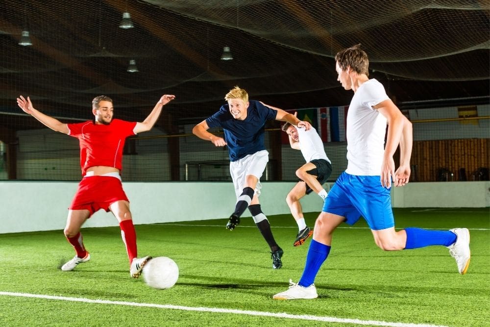 indoor soccer players need very calories in a match