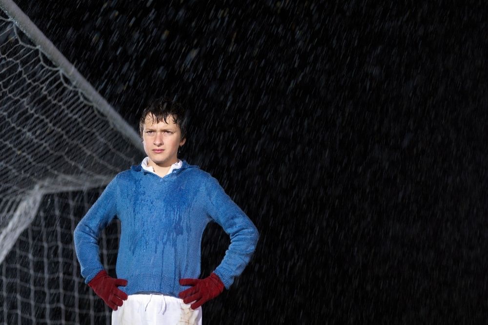 Many soccer matches have to take place in the rain