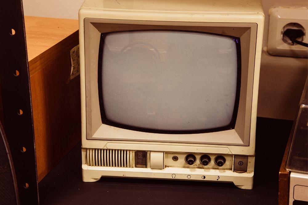 A black and white TV-The memory of many generations