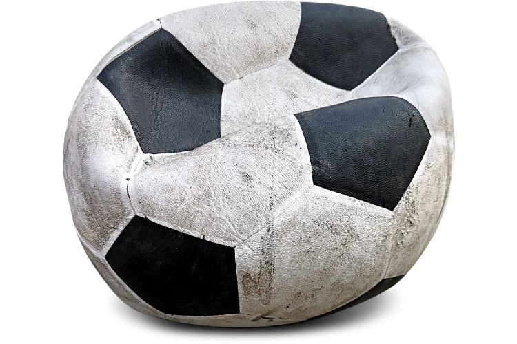 Soccer ball deflated