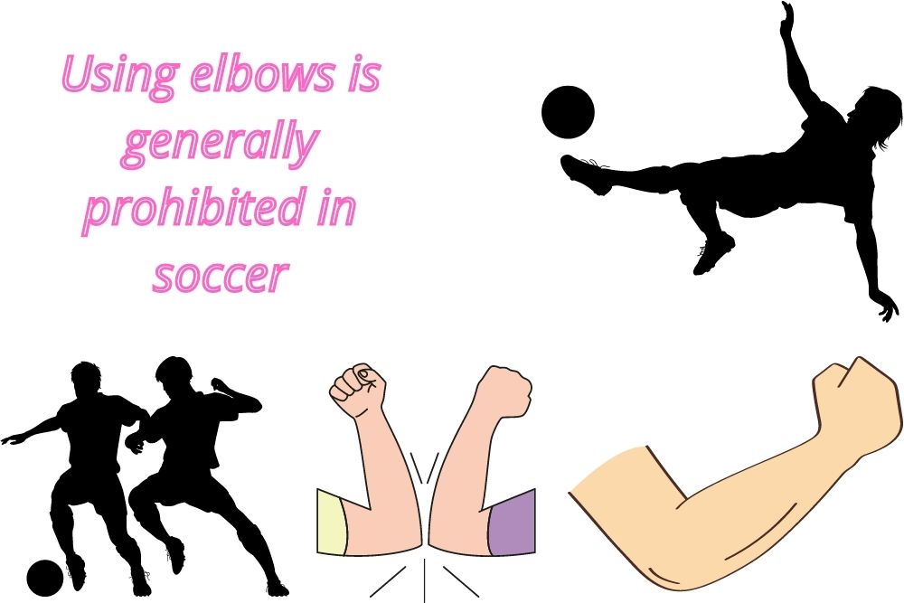 Using elbows is generally prohibited in soccer