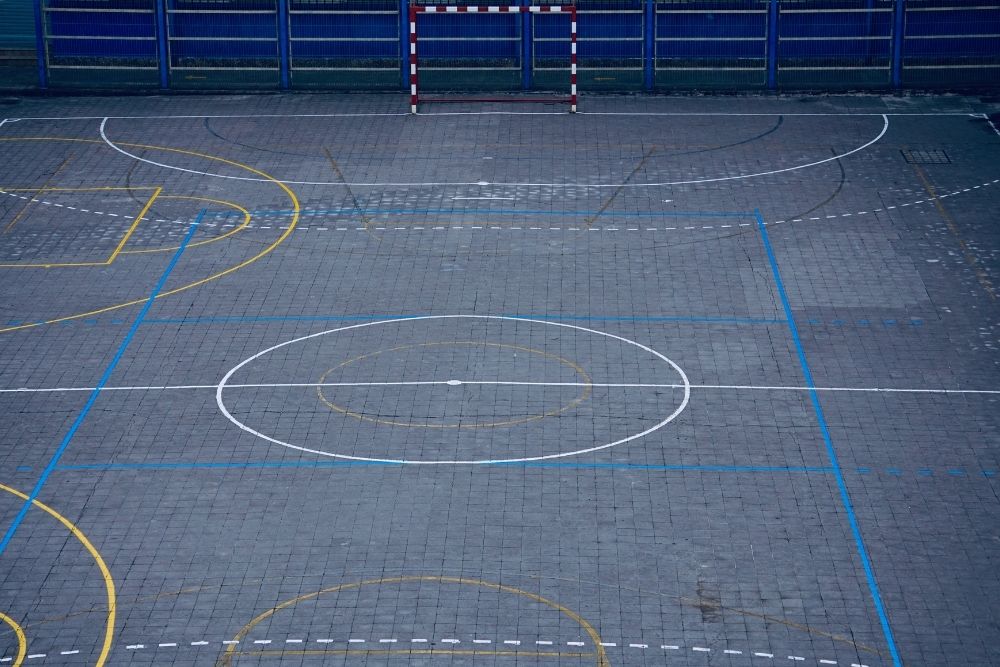 A street soccer field