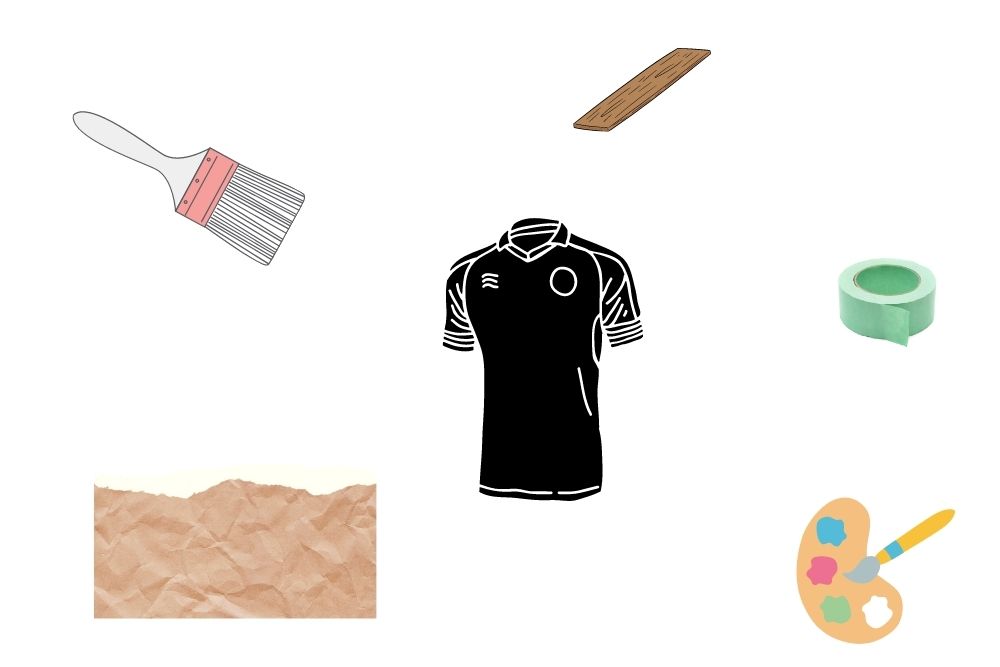 Some equipment to paint soccer jerseys
