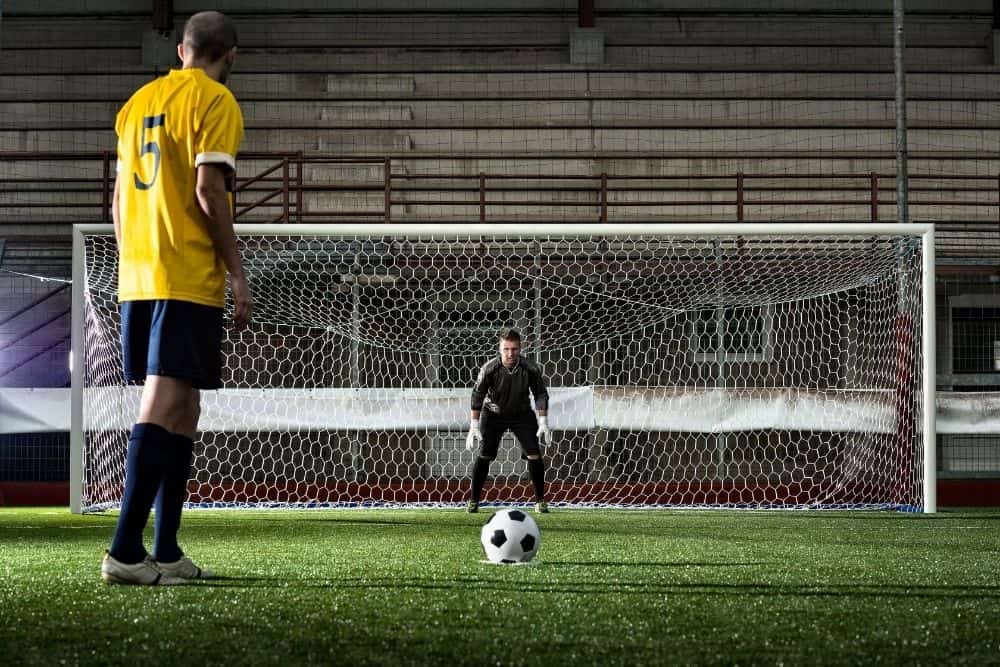 The player is taking the penalty