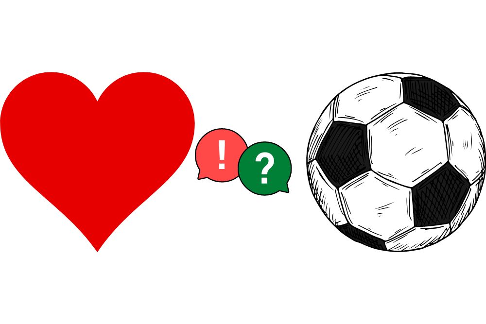Heart and soccer ball