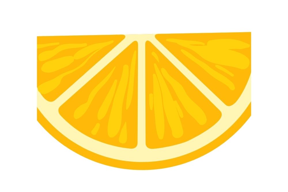 Orange wedge slice