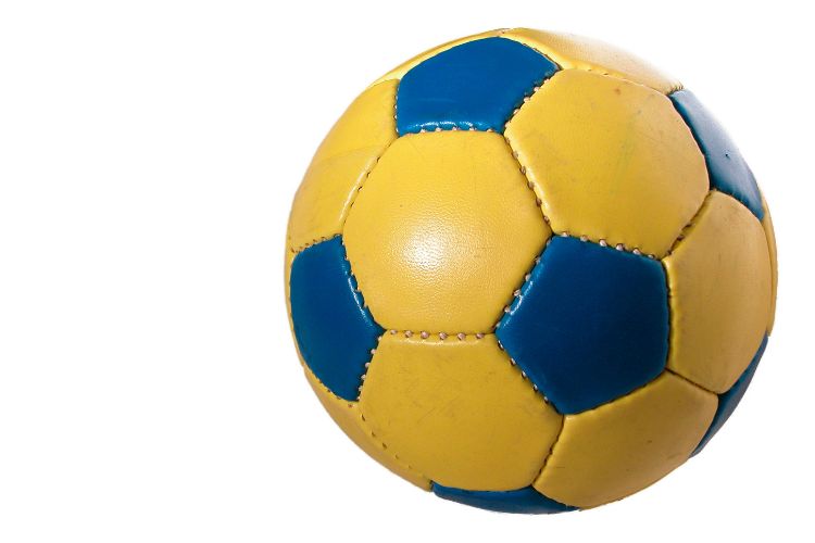 a yellow soccer ball