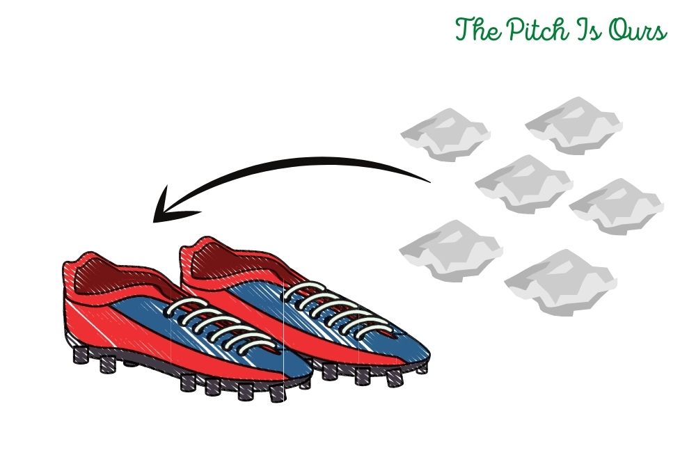 dry soccer cleats by stuffing paper