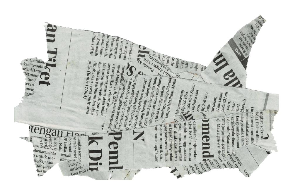 newspaper pieces