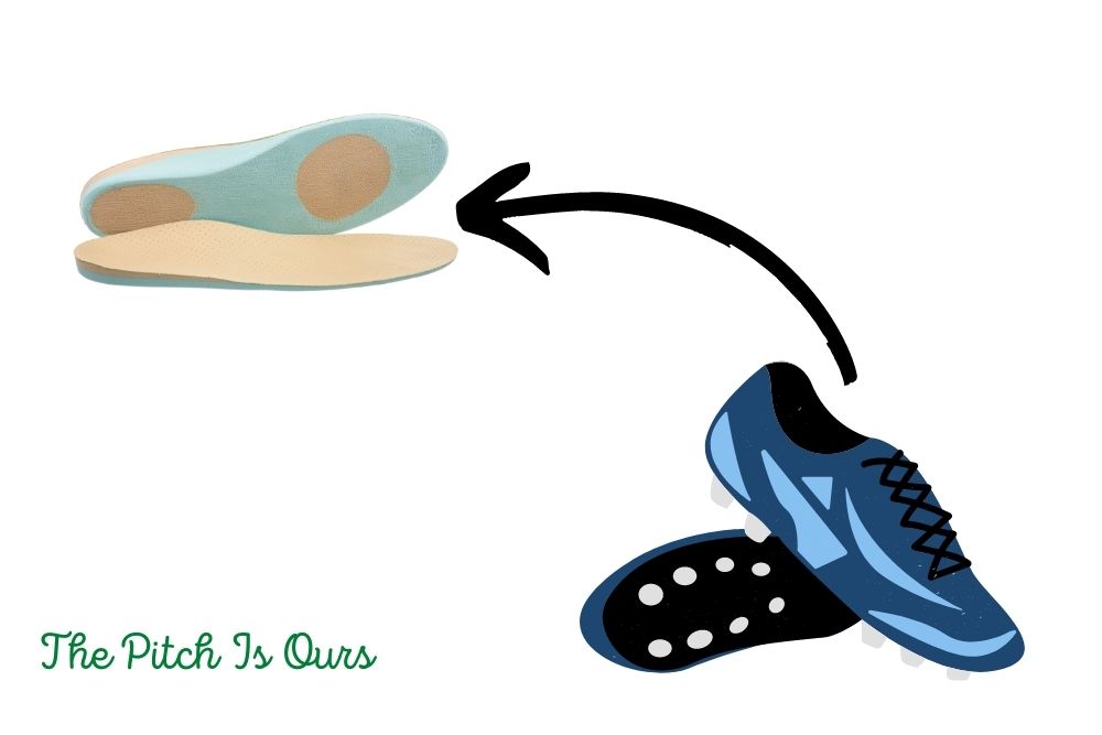 remove insoles from blue soccer cleats