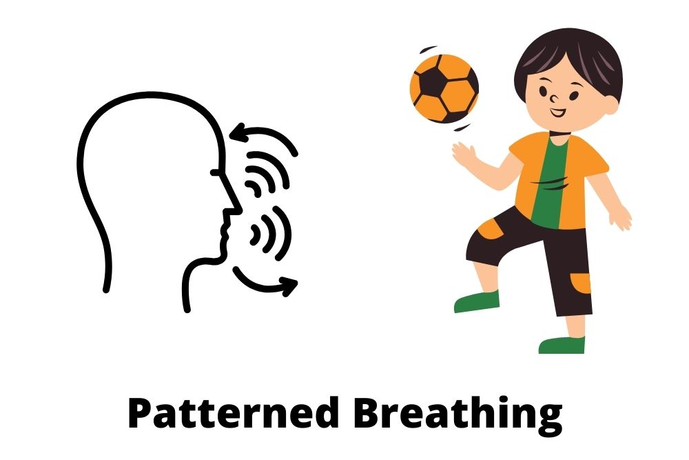soccer player applies patterned breathing