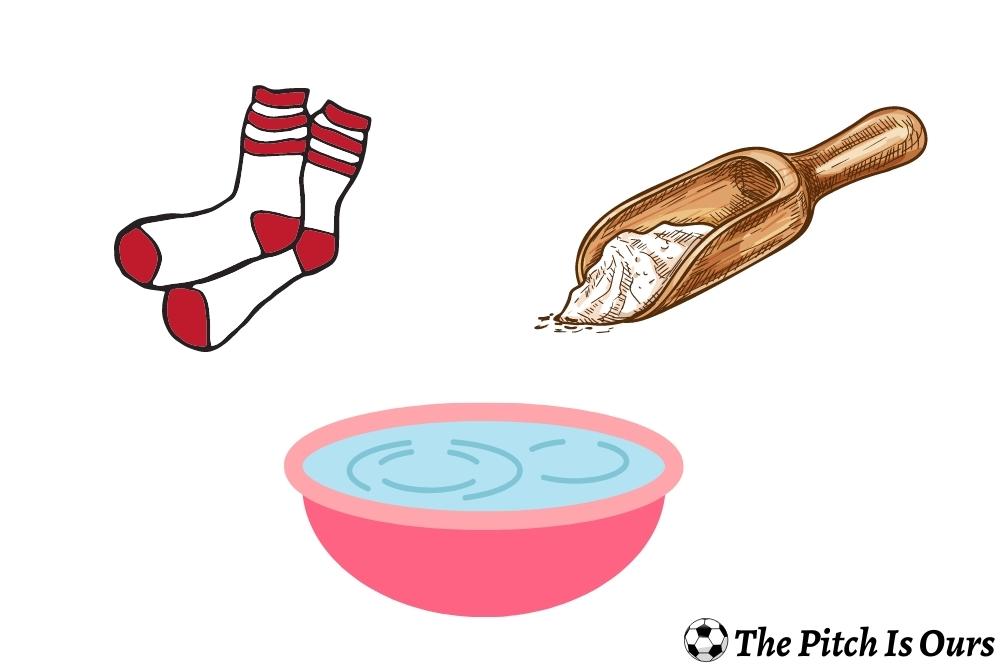 use baking soda to get rid of the smell of soccer socks