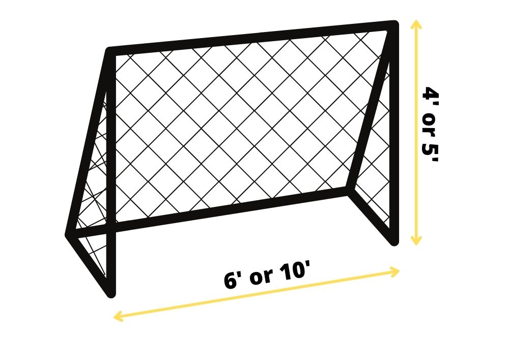 dimension of 4 5 year old kid soccer net