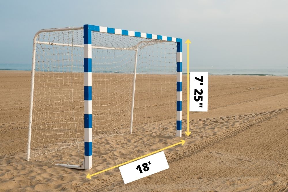 dimension of beach soccer net