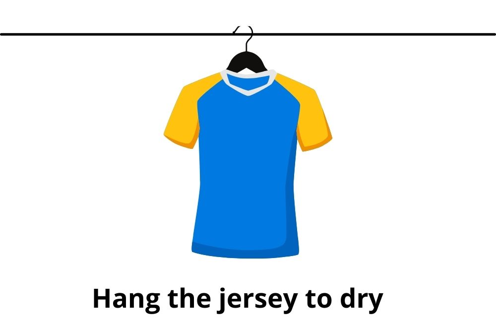 Hang the jersey to dry