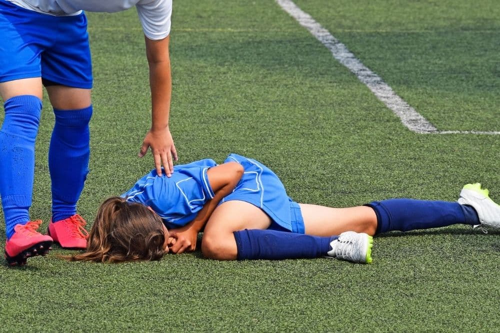 soccer player gets injured
