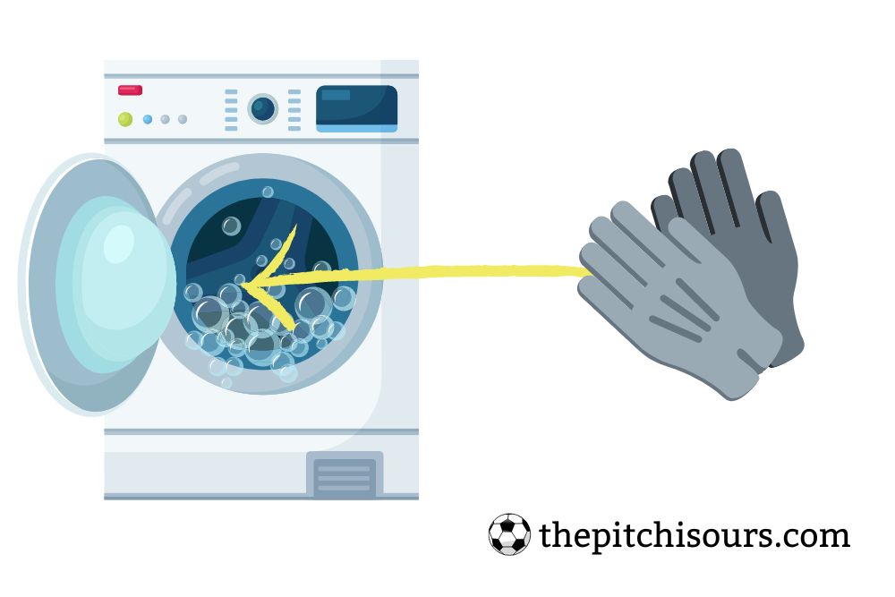 wash soccer goalie gloves with washing machine