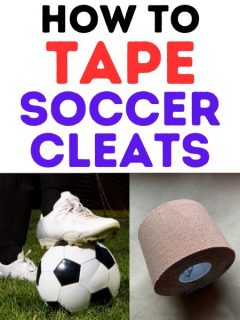 sport tape and soccer cleats